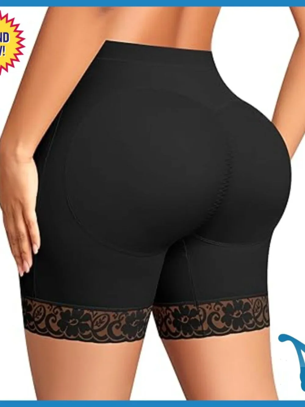 3X-Large Butt Lifting Shapewear Tummy Control Shorts with Removable Pads